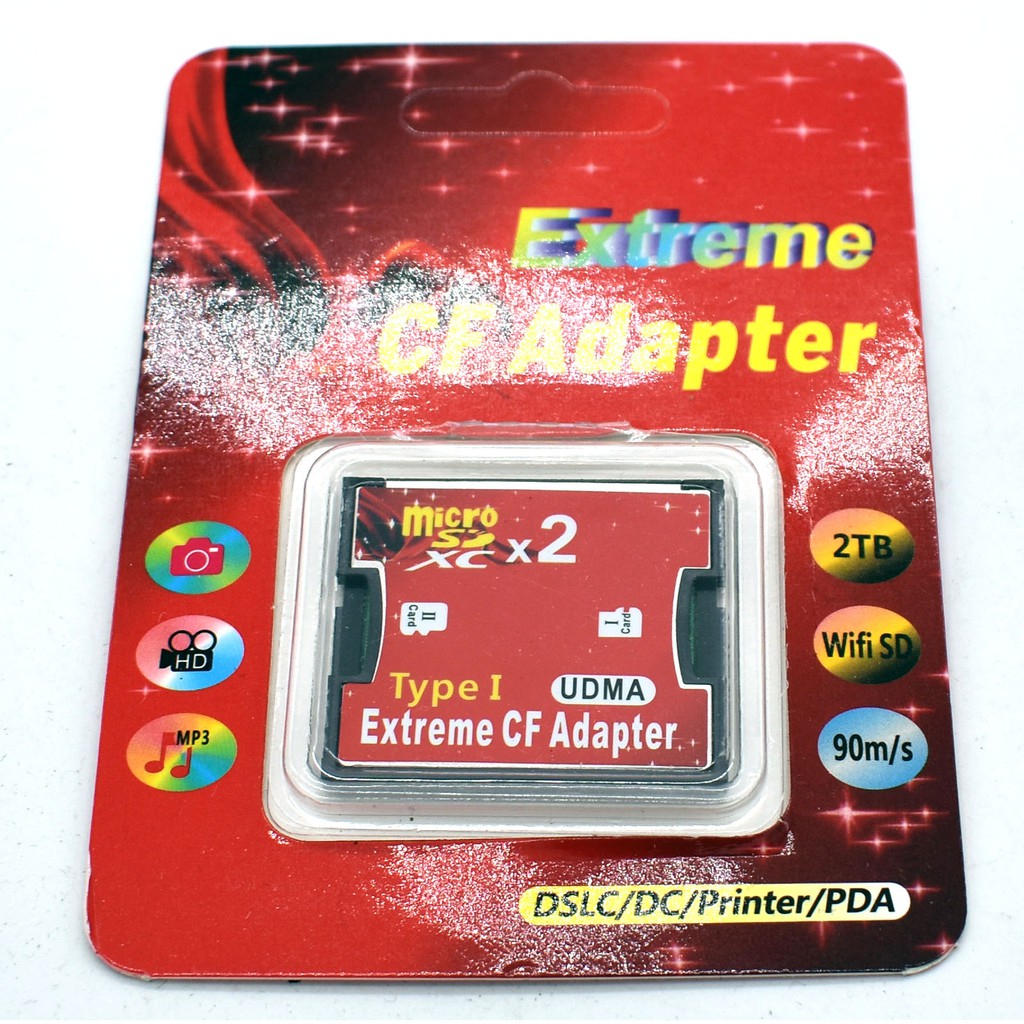 Micro SD to CF Adapter TF MicroSD HC Compact Flash Memory Card Reader