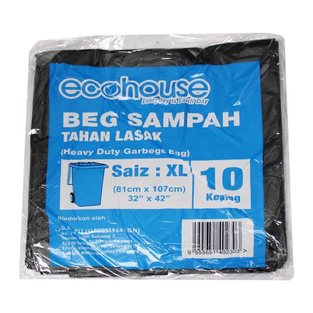 Ecohouse Heavy Duty Garbage Bags XL (10 Pcs) Shopee Malaysia