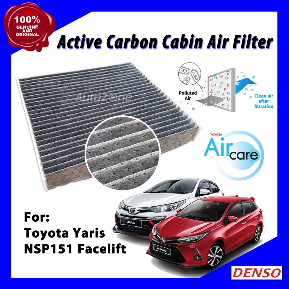 Toyota Yaris NSP151 Facelift Denso Japan 100 Active Carbon Cabin Air