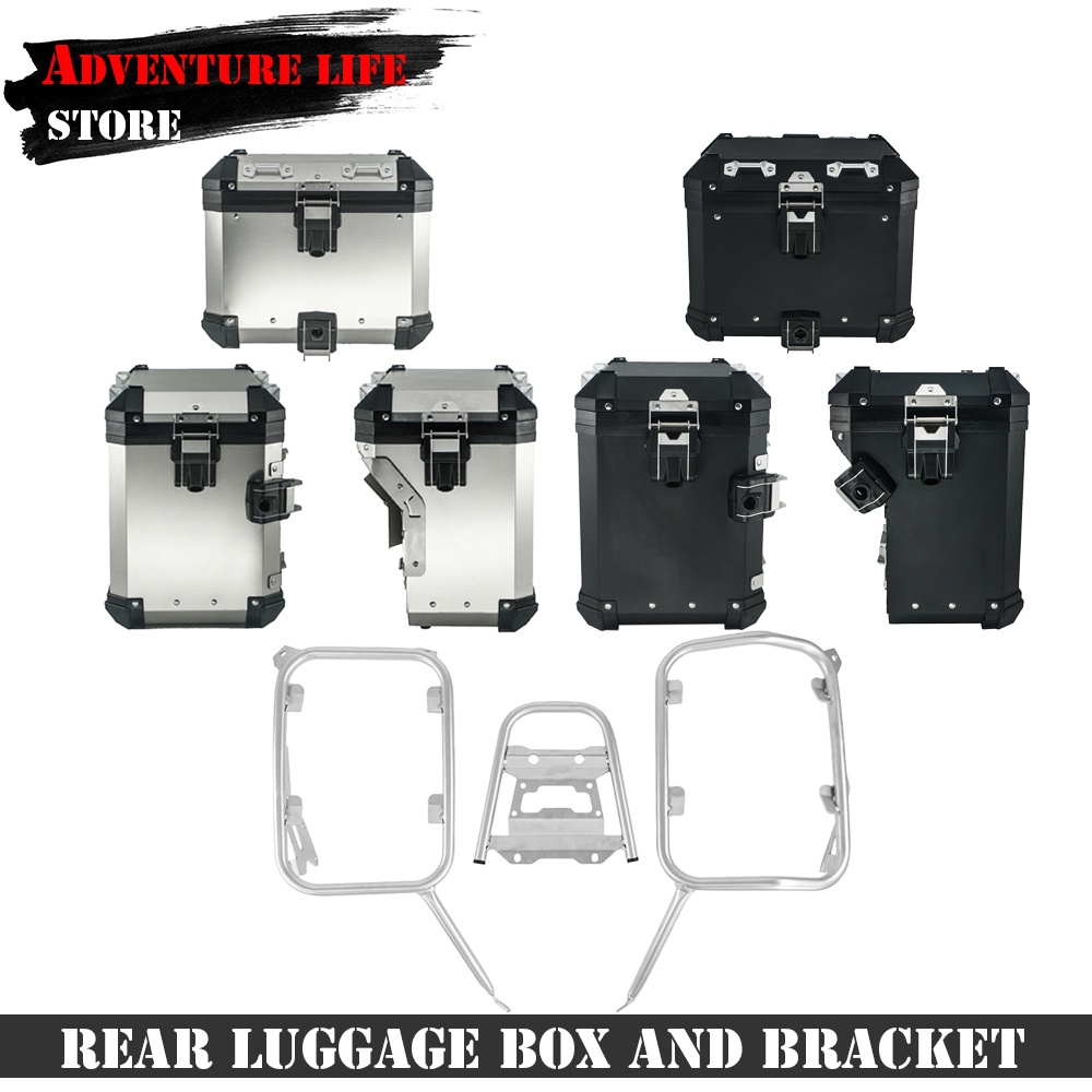 Motorcycl Rear Luggage Box Side Boxes Saddlebag Top Case Box Bracket