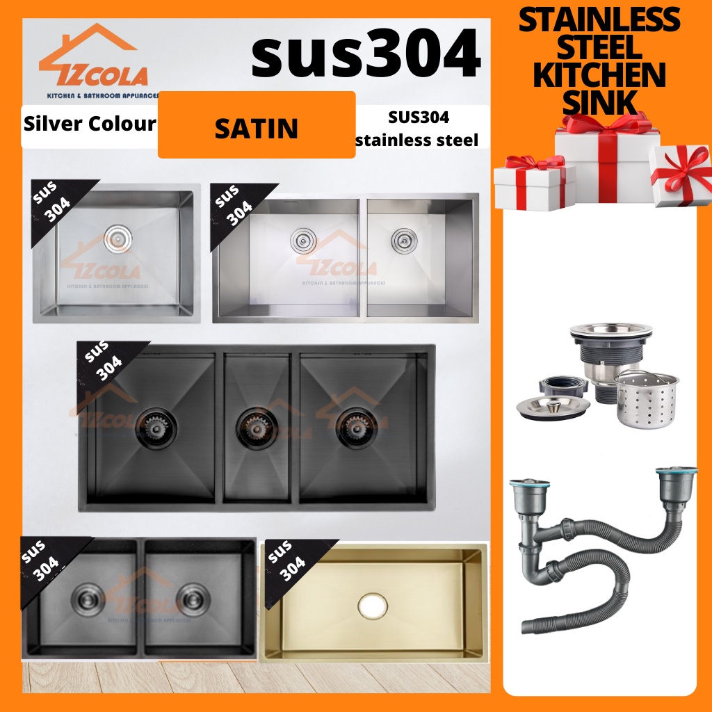 NANO SINK SUS304 undermount sink /top mount sink (DOUBLE SINK / SINGLE