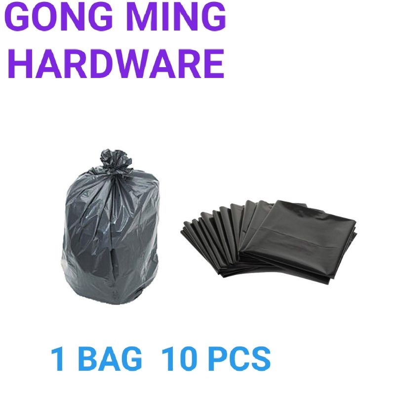 XXL HDPE Large Black Garbage Bag 100L Big Dustbin Plastic Bag / Sampah