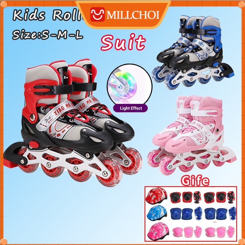 🔥Free Protective Gear🔥Kids Inline Skates Roller Skate Shoes High