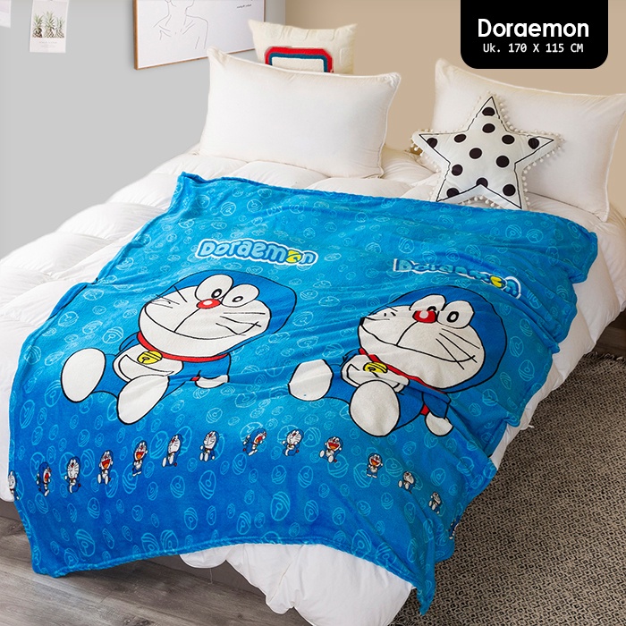 Soft Fleece Blanket UK Character 175x125cm Doraemon Fleece Blanket