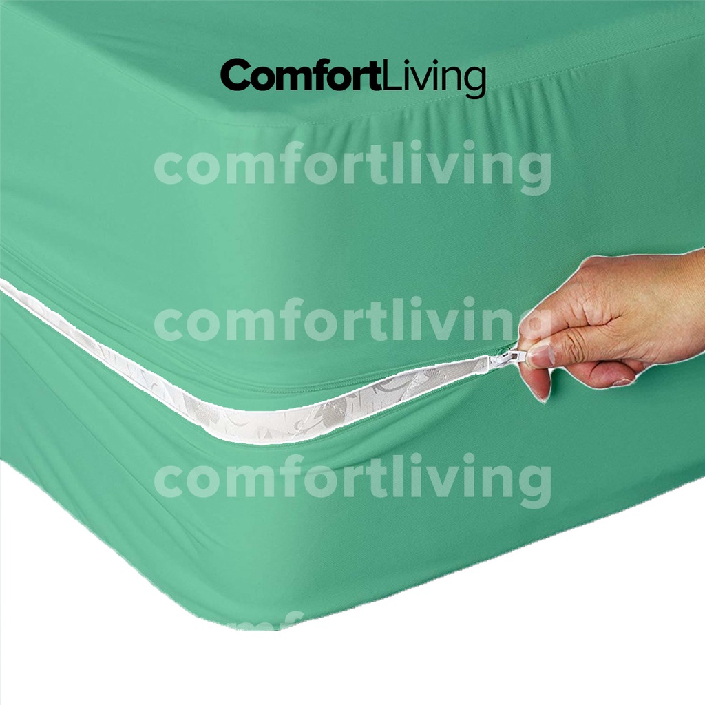 Single Mattress Cover with zip foldable (4inch) bedsheet zip cover