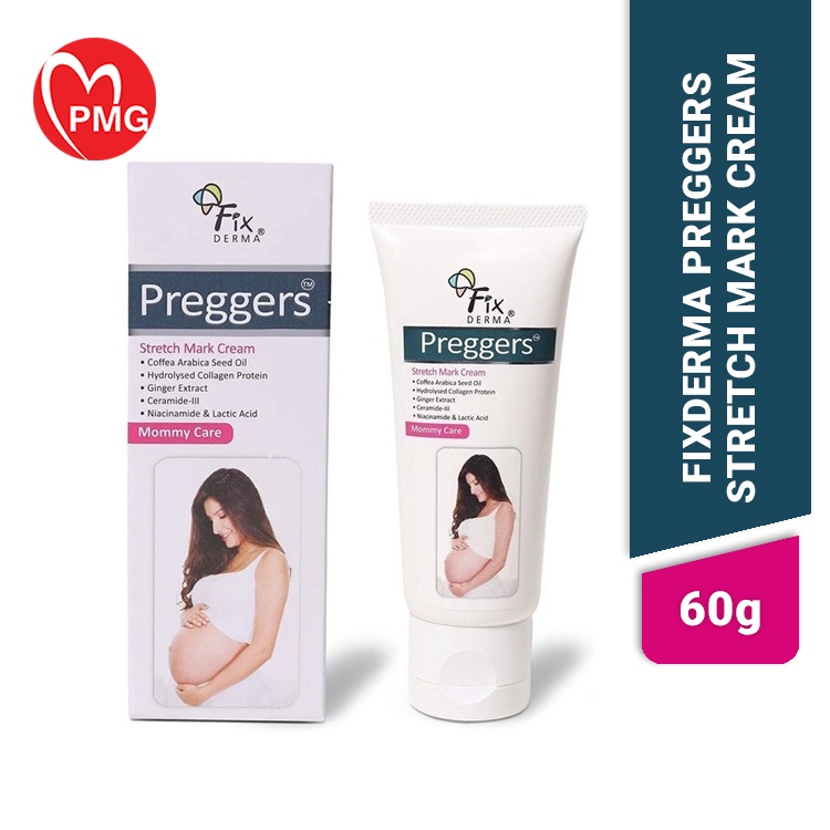 [PMG PHARMACY] Fixderma Preggers Stretch Mark Cream 60g suitable for