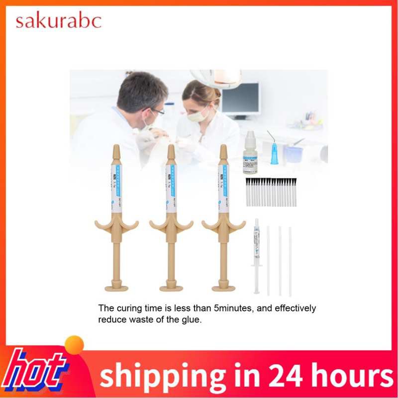 Sakurabc Dental Orthodontic Brackets Braces Glue Bonding Self Curing Adhesive Paste Kit