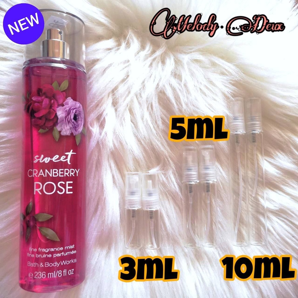 💯🌈🔥 SWEET CRANBERRY ROSE FRAGRANCE MIST🌈🔥 (TRIAL) 3ml 5ml & 10ml