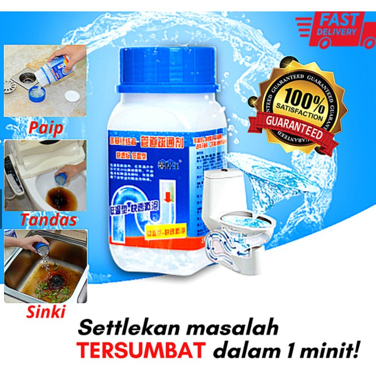 DISSOLVE Clog Remover Cleaner for Sink Basin Drain Pipe at Toilet