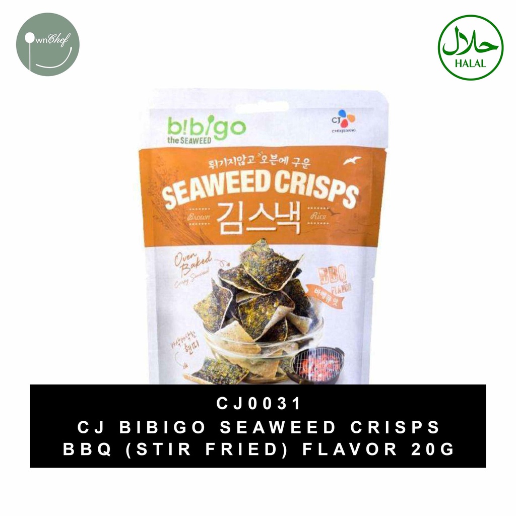 Korean CJ Bibigo Seaweed Crisps BBQ (Stir Fried) Flavour 20g Shopee Malaysia