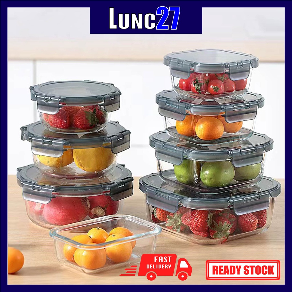 Borosilicate Glass Container Baby Bites Food Fruit Storage Container