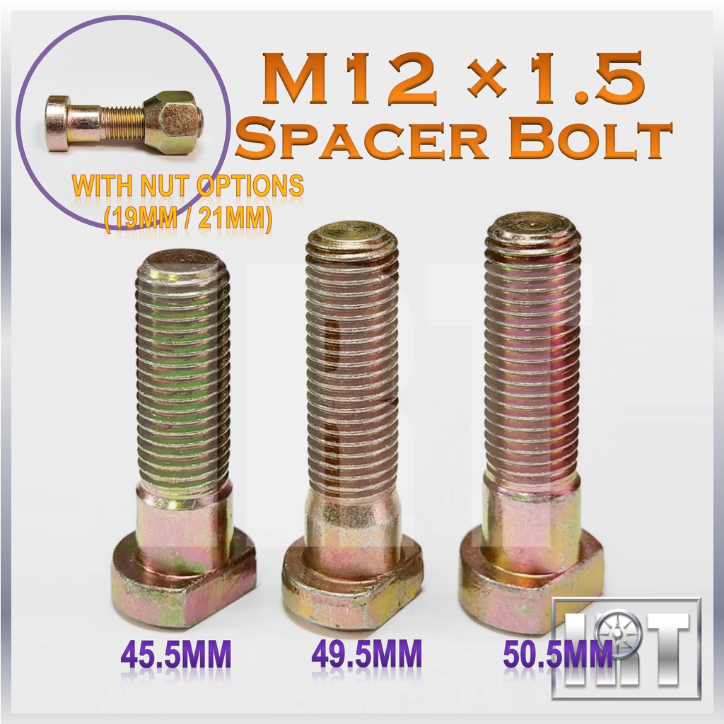 Long Short Spacer Bolt Lug Screw Wheel Rim Kereta 4x4 4WD Ranger Nut