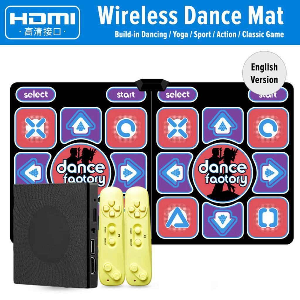 Wireless Dance Mat TV Game Dancing Pads Dual Player 2 Gamepad Remote