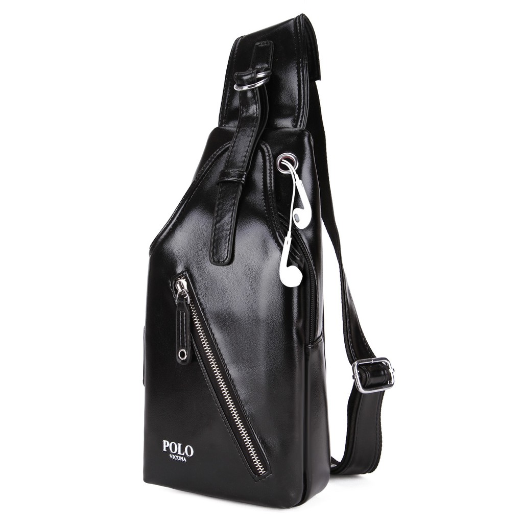 VICUNA POLO Fashion Leather Men Crossbody Bag Classic Simple Design Men