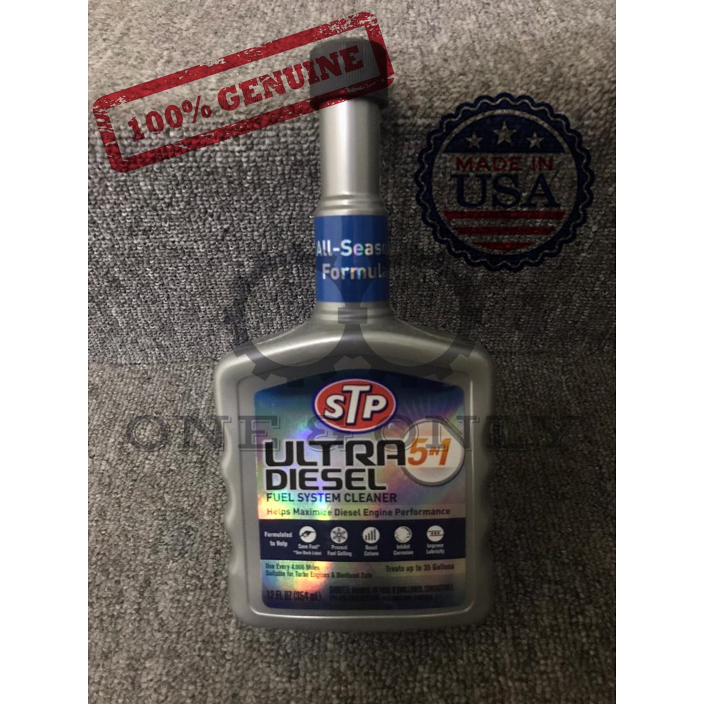 100 GENUINE STP ULTRA 5 IN 1 DIESEL FUEL SYSTEM CLEANER 354ML Shopee