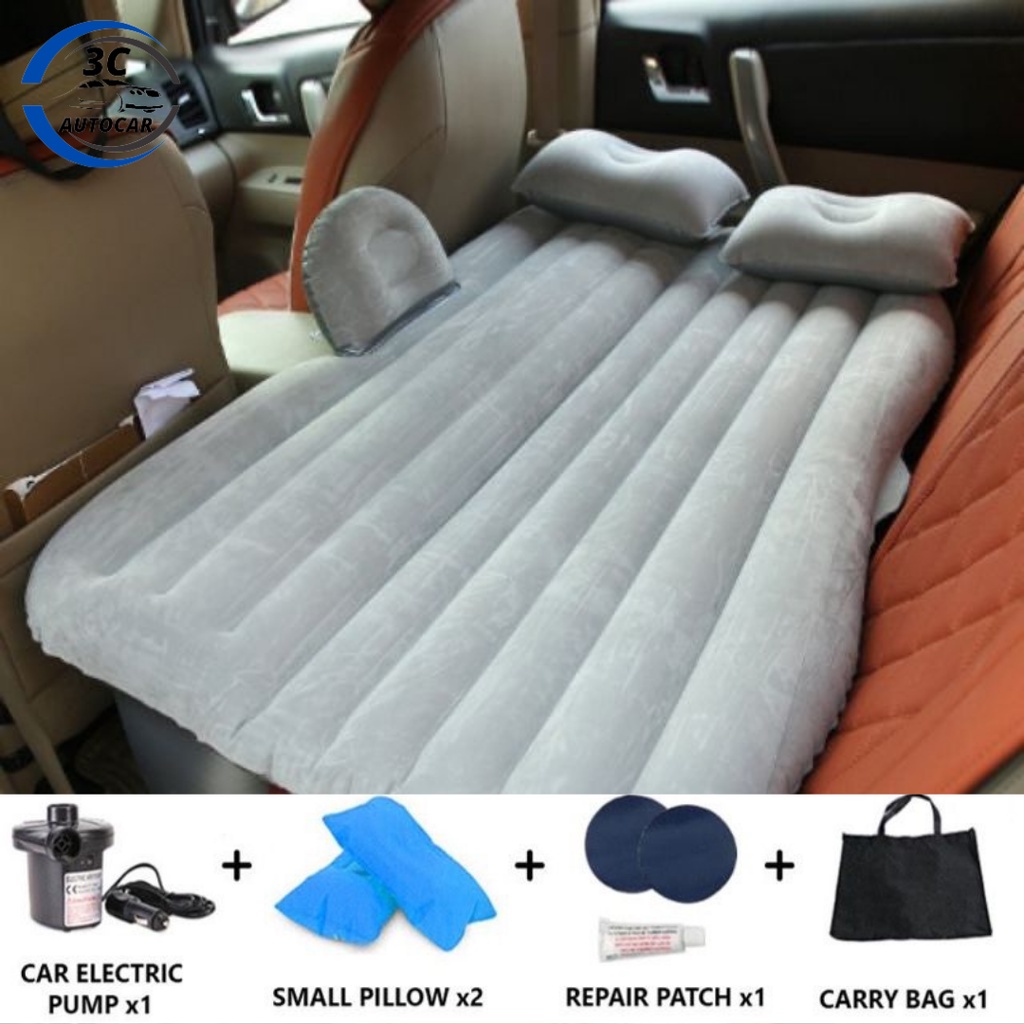 FULL SET Inflatable Car Bed Car Sofa Air Mattress for Backseat + 2
