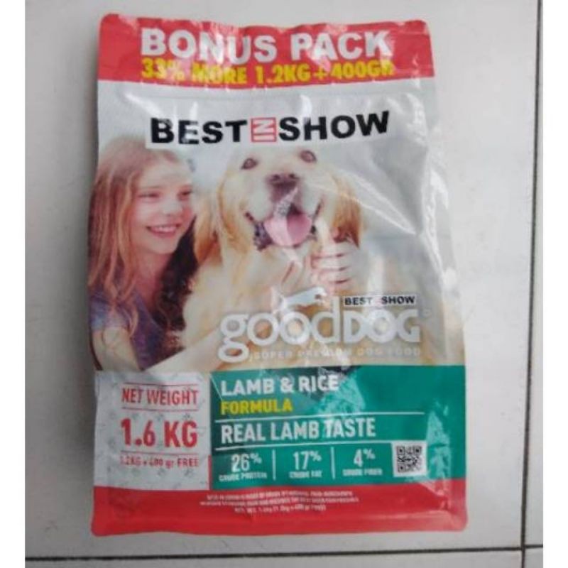 Best In Show Good Dog Super Premium Dog Food Lamb & Rice (repack 1kg
