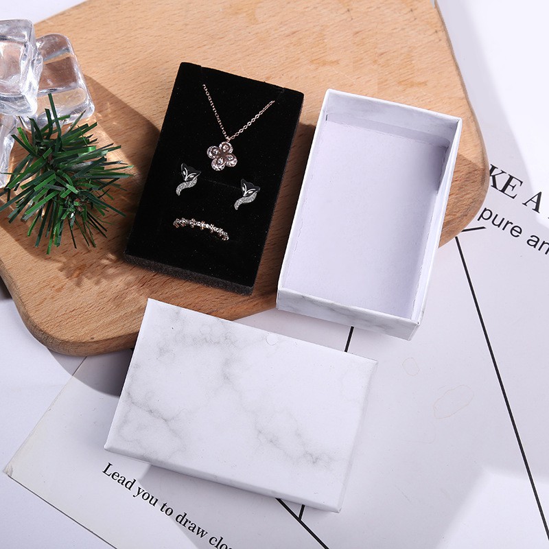 High Quality Marble Jewelry Box Rings Box Earrings Gift Box Earrings