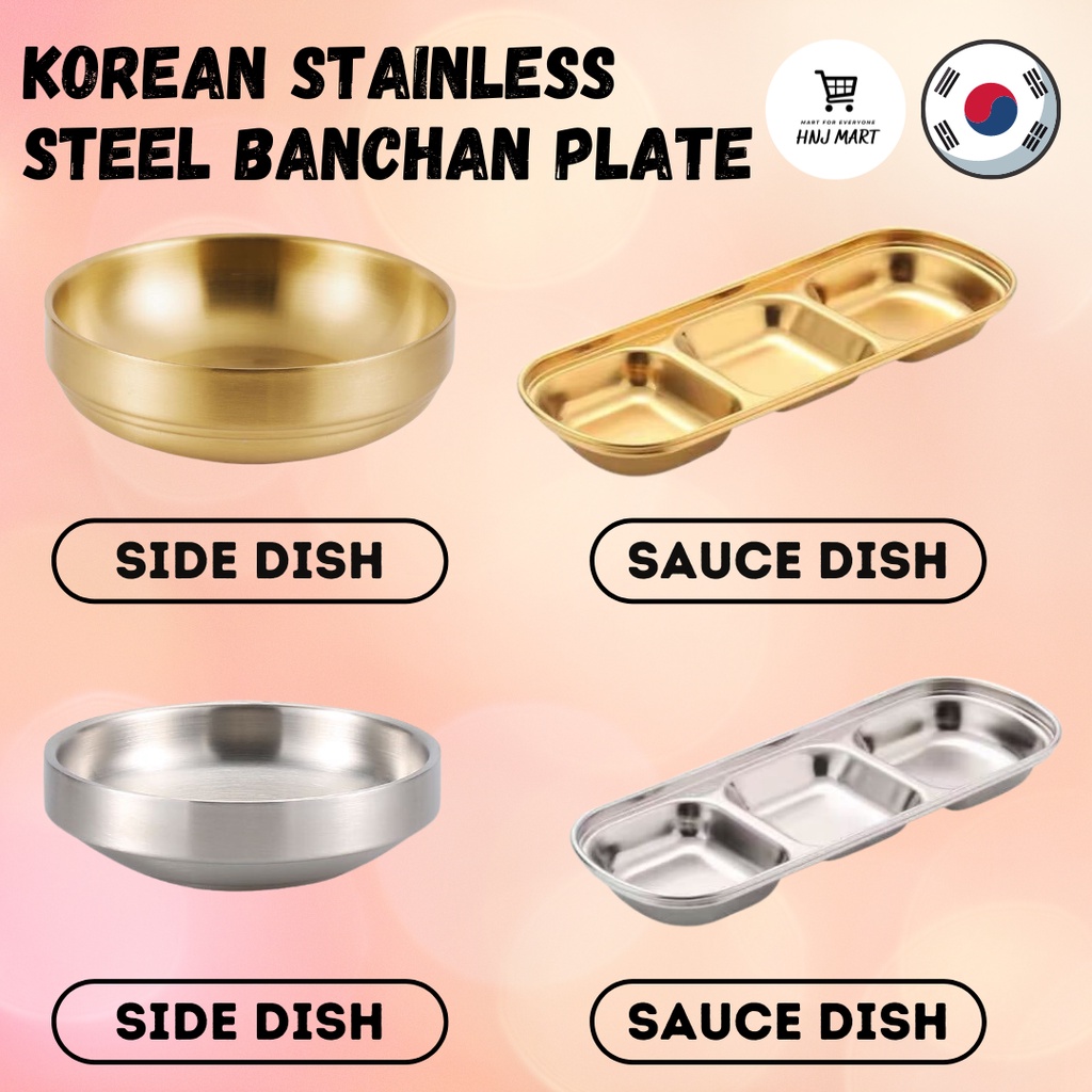 Korean Stainless Steel Banchan Plate Korean Side Dish Plate Kimchi