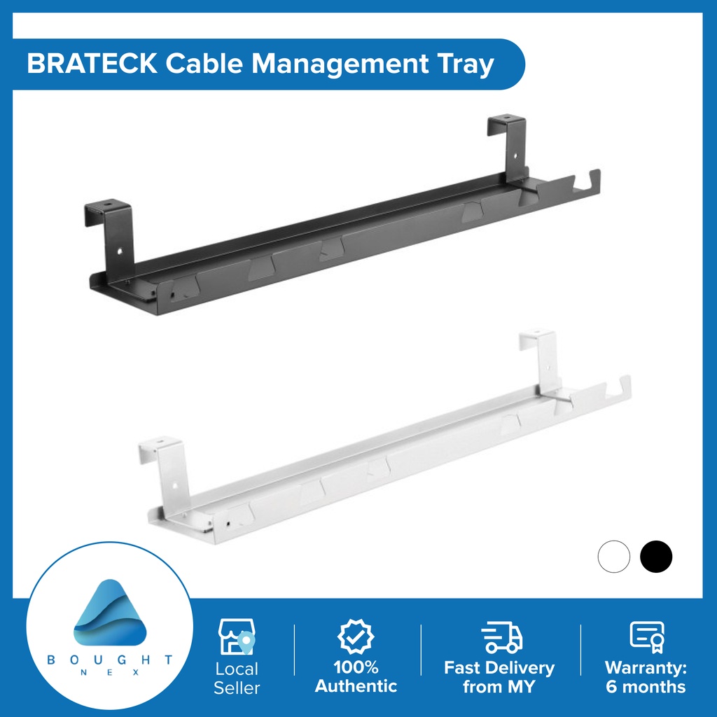 BRATECK CC112 Under Desk Cable Management Tray With Clean And Tidy Desk