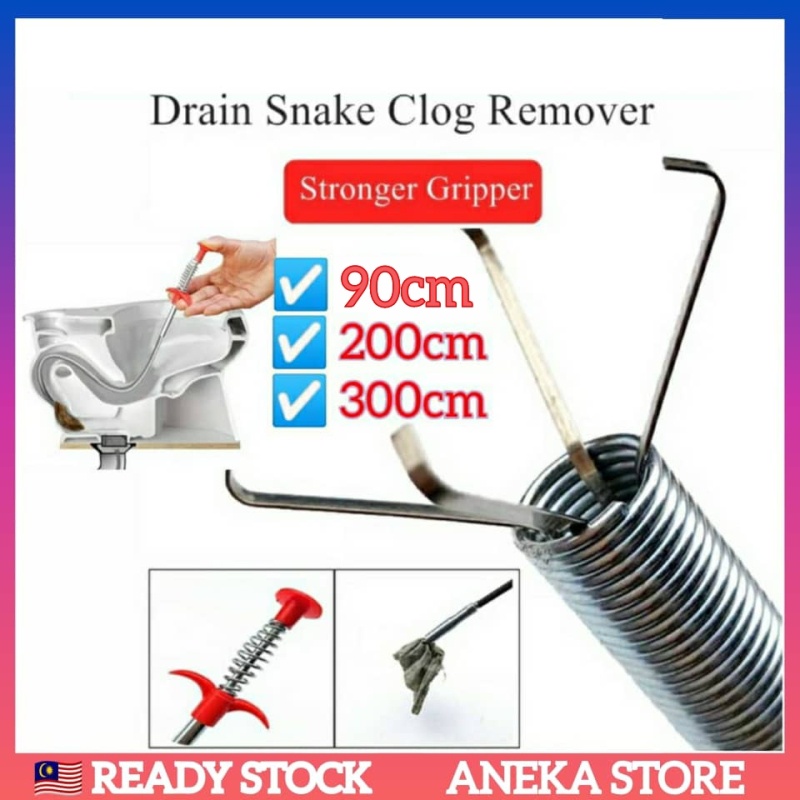 READY STOCK Multipurpose Snake Dredge Spring Gripper Plunger Drain