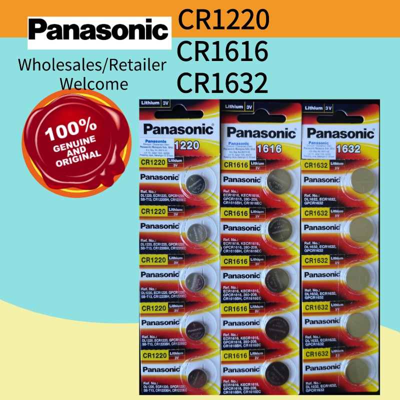 PANASONIC CR1220 CR1616 CR1632 3V LITHIUM BATTERY Shopee Malaysia