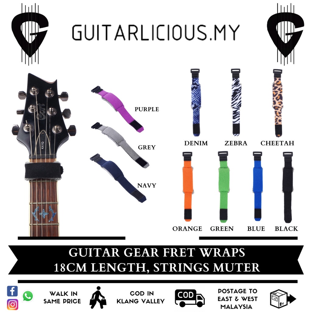 Guitar Gear Fret Wraps Strings Mute Muter 18cm Length Fretboard Muting