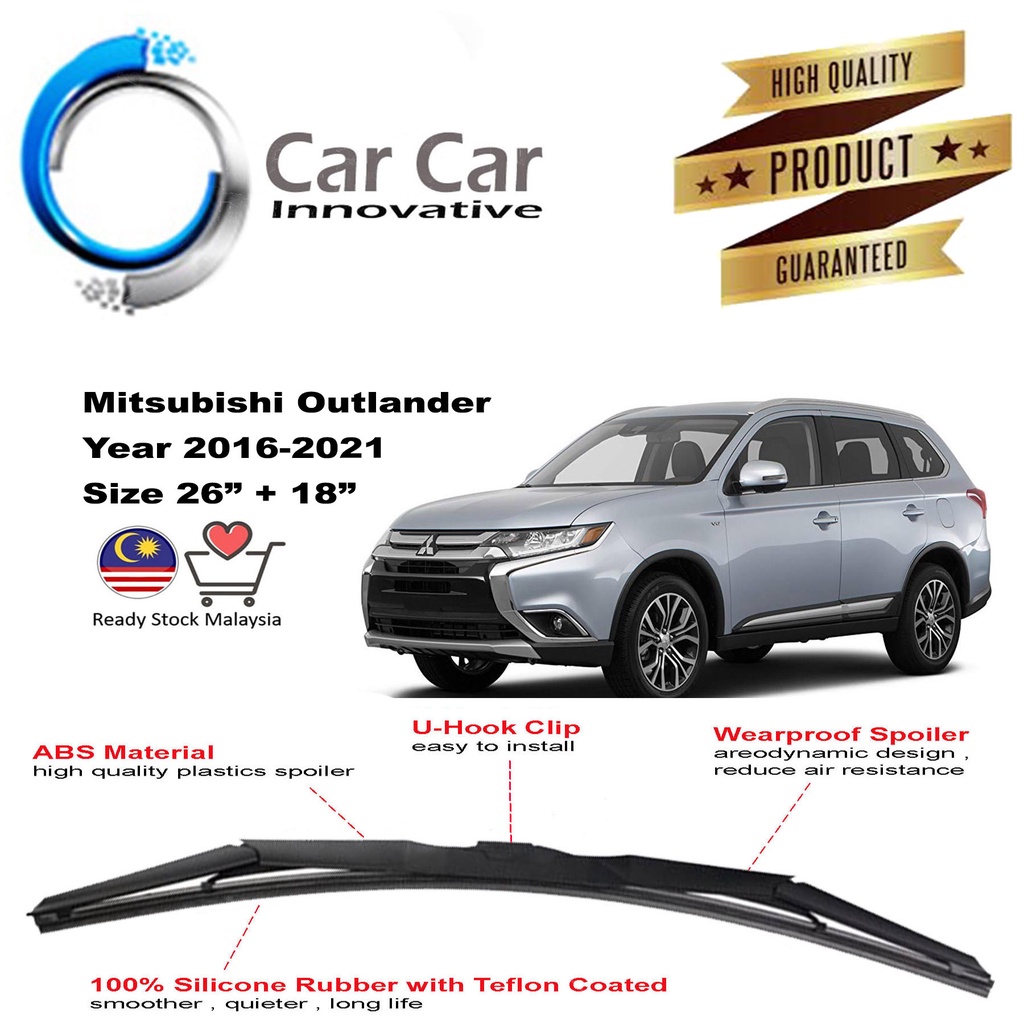 Mitsubishi Outlander Wiper 20162021, Silicone Wiper Blades, Car