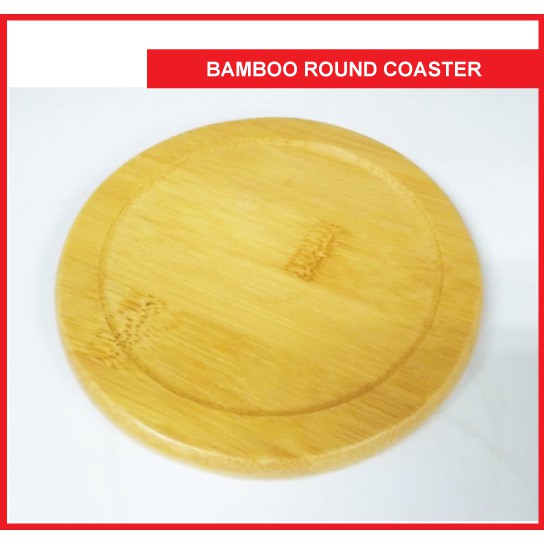 WOODEN BAMBOO ROUND COASTER / BAMBOO COASTER Shopee Malaysia