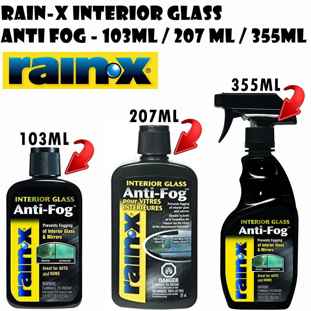 Rain‑X® Interior Glass AntiFog 103ML / 207ML / 355ML Shopee Malaysia
