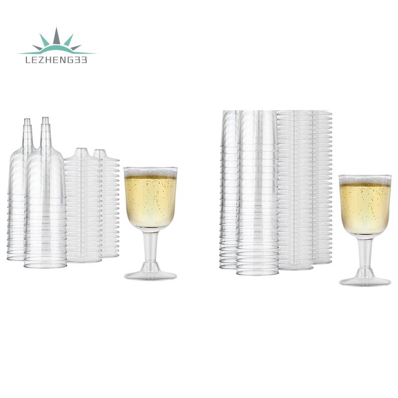 Clear Plastic Wine Glass Recyclable Shatterproof Wine Goblet Disposable & Reusable Cups for