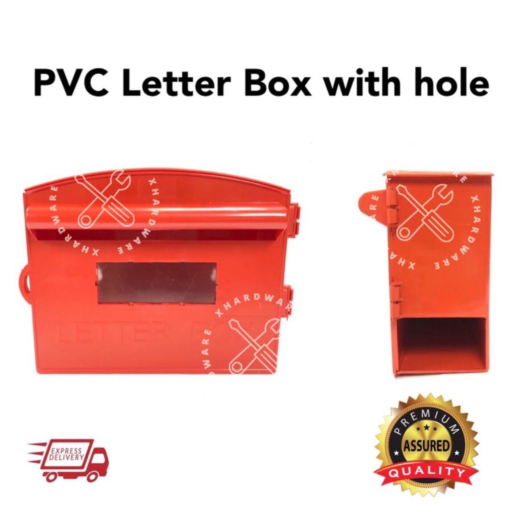 PVC letter box red colour with holder/Letter box plastic/Letter box PVC