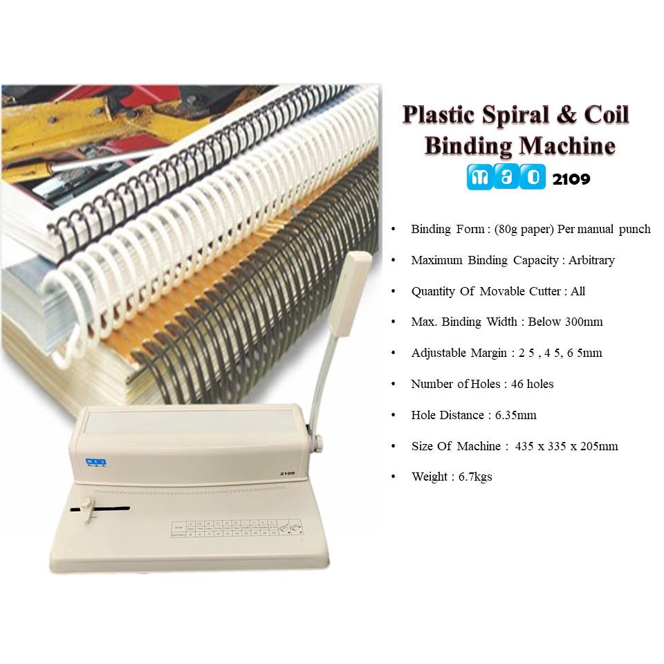 Spiral binding machine / Coil binding machine (Manual) Shopee Malaysia