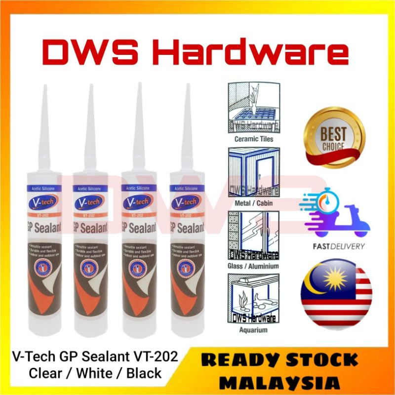 VTech GP Sealant VT202 1Pc ( Clear / White / Black ) Shopee Malaysia