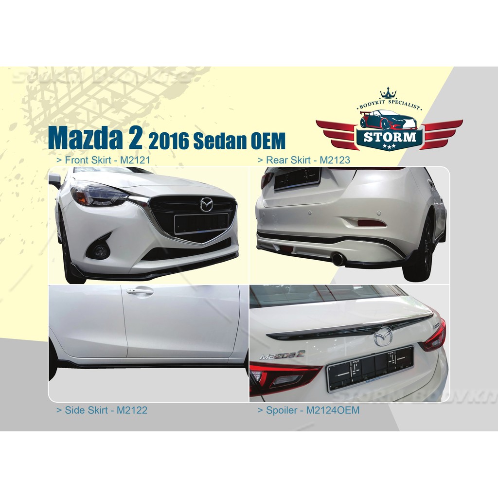 MAZDA 2 2016 ( OEM ) SEDAN BODYKITS WITH 2K COLOR PAINT Shopee Malaysia