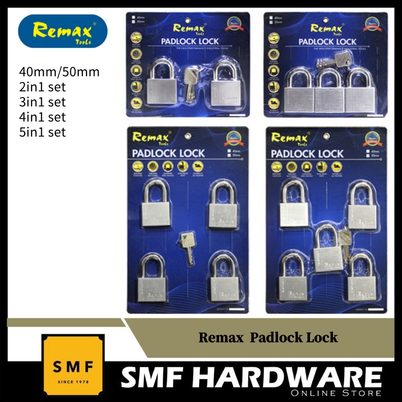 40mm/50mm Remax Padlock Lock Shopee Malaysia