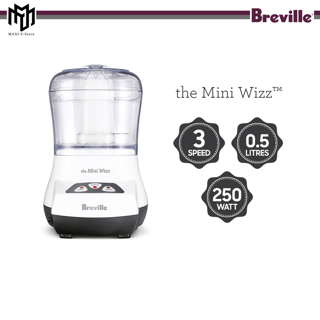 Breville BFP100 the Mini Wizz™ Food Processor 250Watt 3 Speeds 0.5L