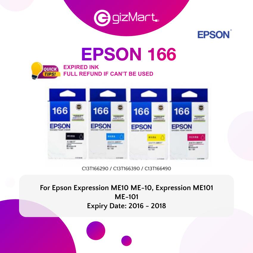 (New Sealed Expired) Epson Ink Cartridge 166 Cyan / Magenta / Yellow