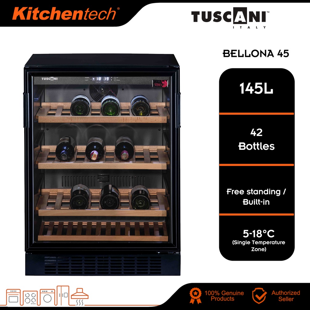 Tuscani BELLONA 45 Wine Chiller Cooler / Cellar / 42 Bottles