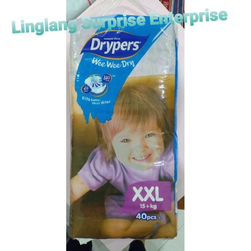 Drypers Wee Wee XXL 40 Pcs Shopee Malaysia