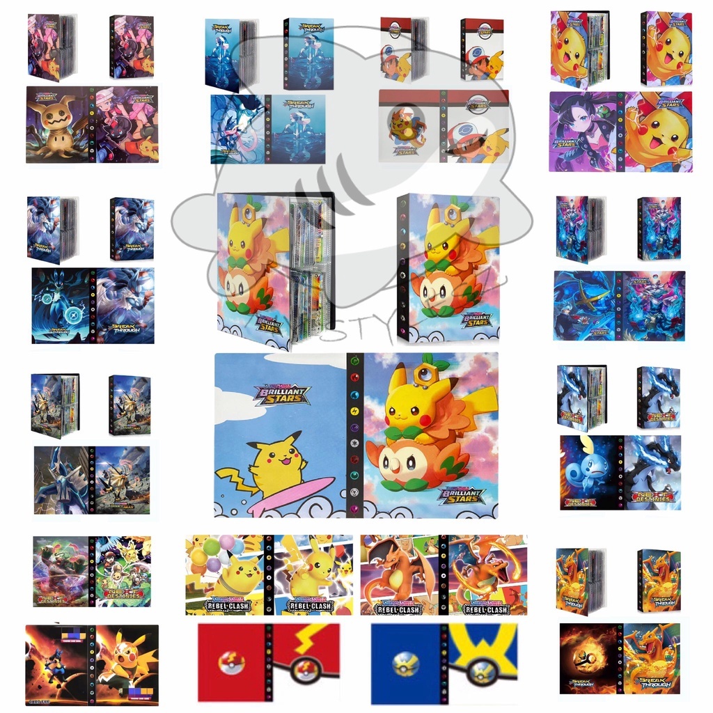 Pokemon card album / Yugioh / Card sleeves / Card album 240 cards/charizard pikachu /toploader