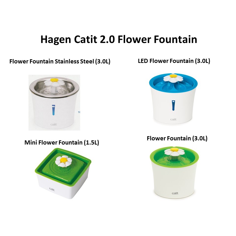 Cat Water Fountain, Hagen Catit Flower Design Cat Fountain / Pet