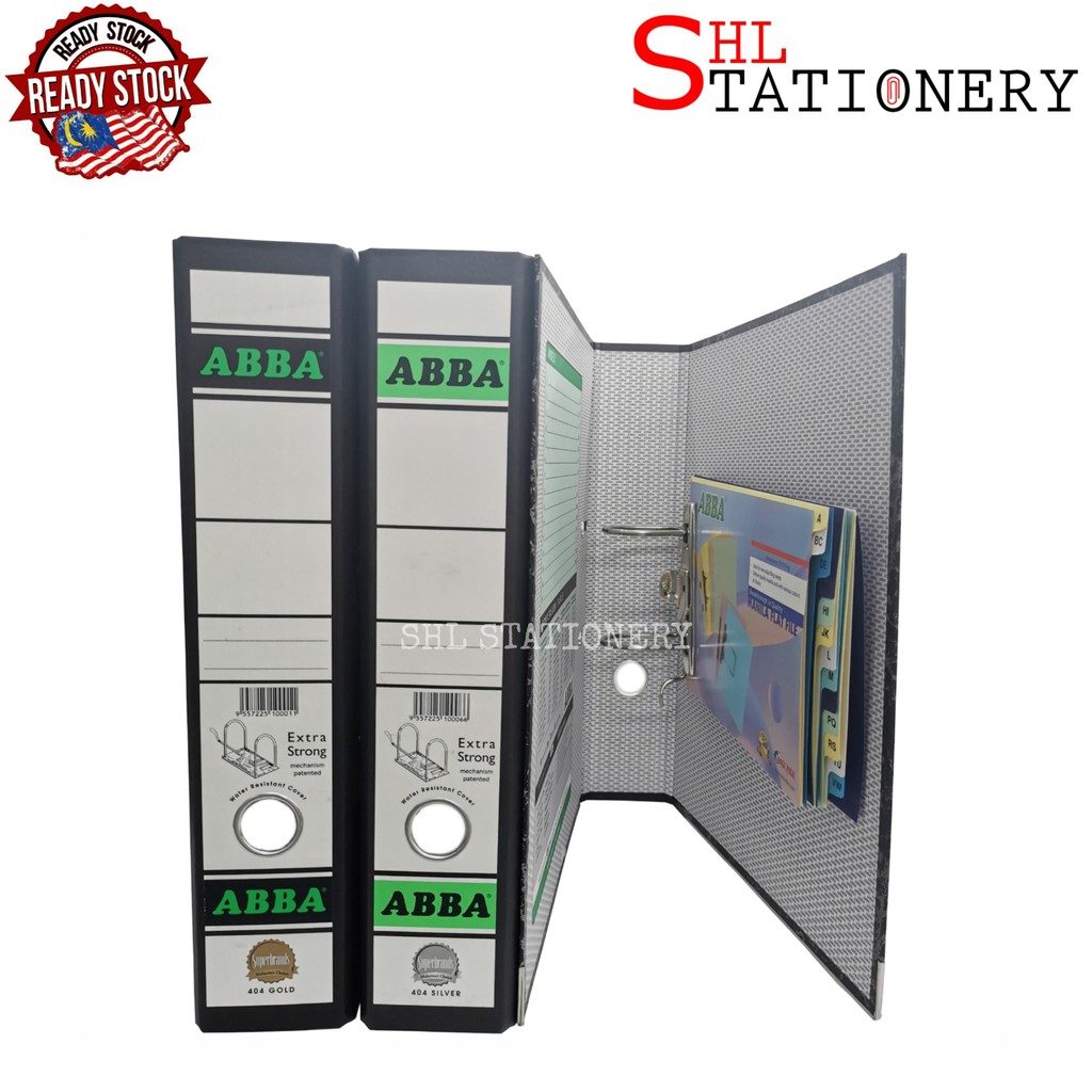 ABBA 3" Arch File Sliver / Gold 404 Extra Strong Lever Arch File With