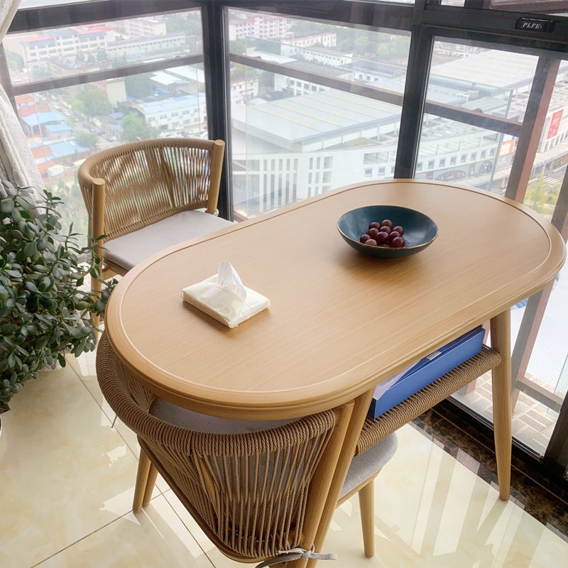 Balcony small table and chair leisure combination Nordic modern minimalist chair one table and