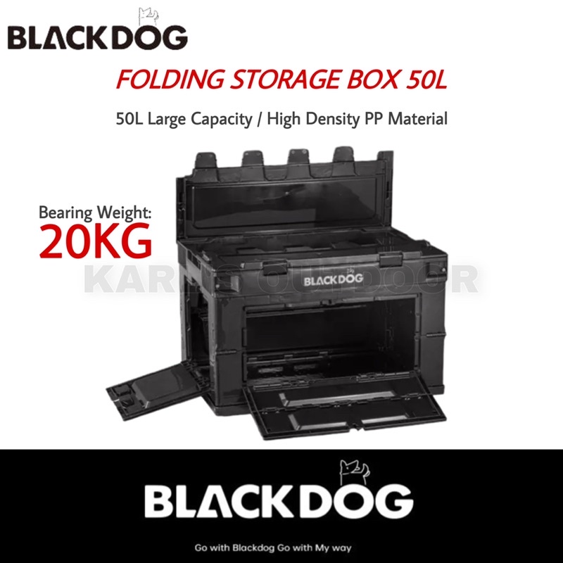 BLACKDOG Folding Storage Box 50L HighCapacity Foldable Portable Pp