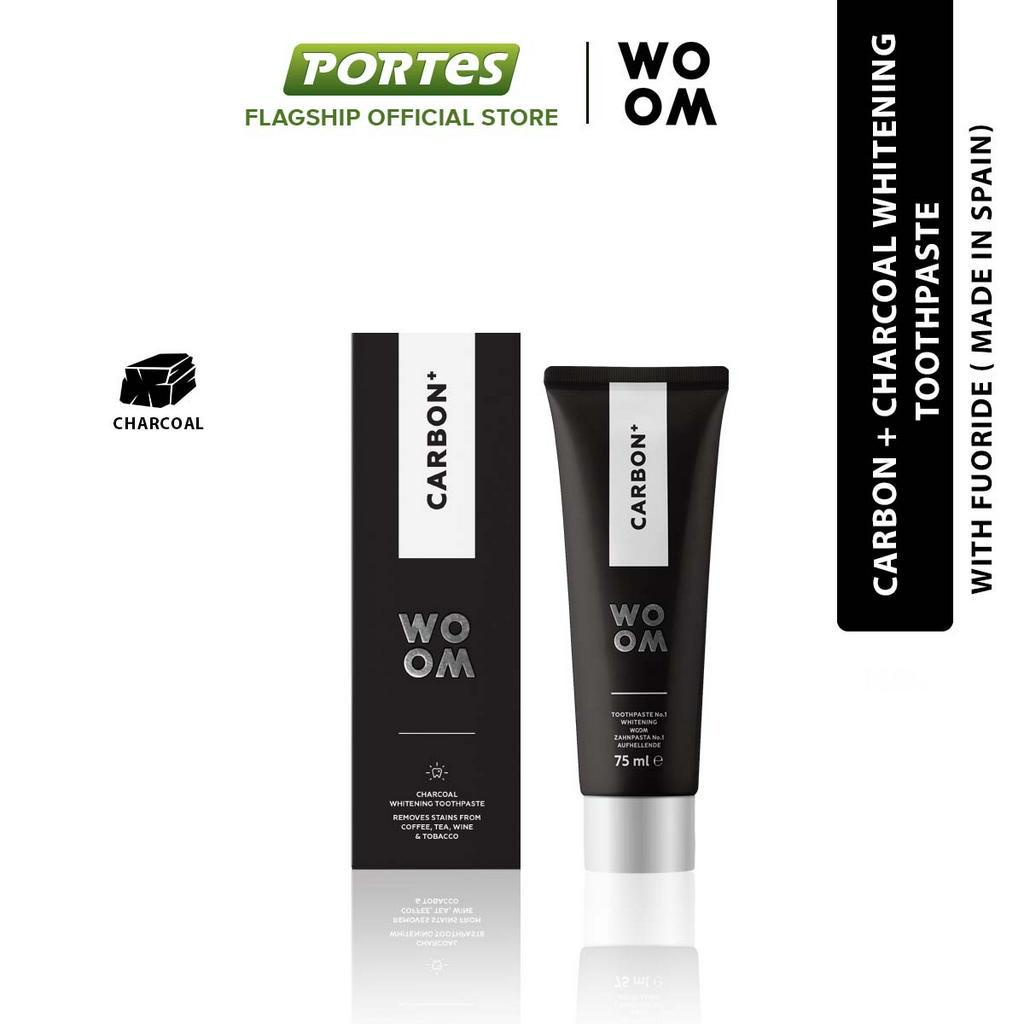 WOOM CARBON+ Charcoal Whitening Toothpaste w/ Fluoride (Made in Spain