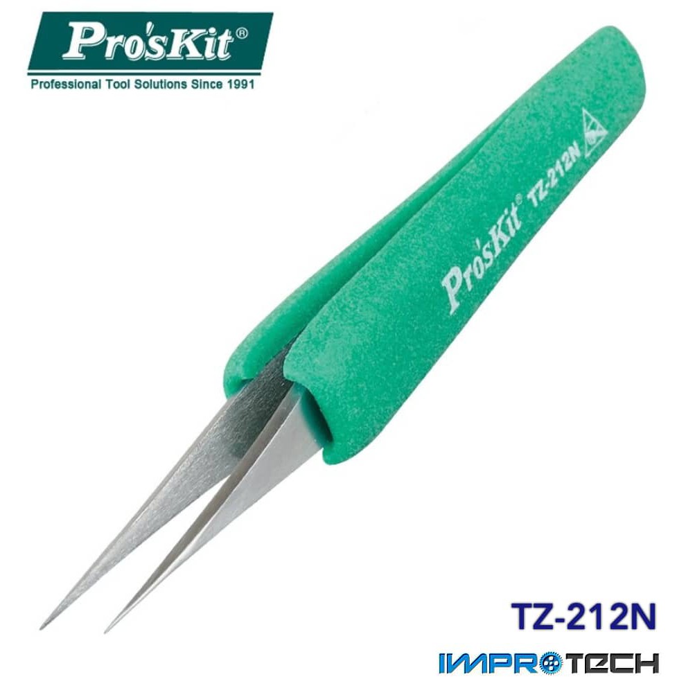 PROSKIT ErgoGrip Tweezers (Extremely Fine And Sharp Tip) 129mm