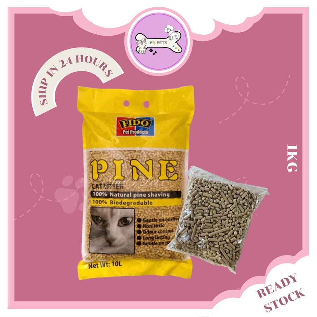 [REPACK] Fido Pine Wood Pellet Cat Litter 1KG ( Premium Quality Pine