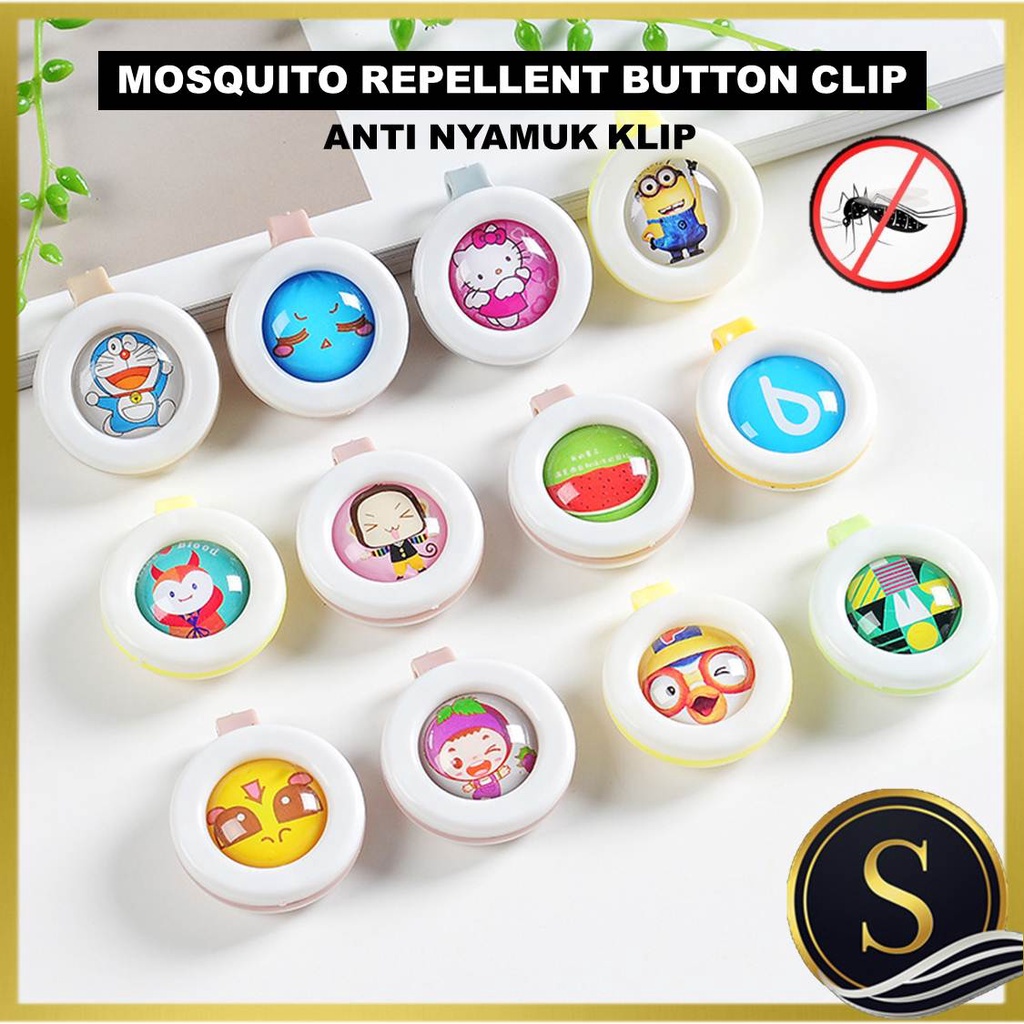 Anti Mosquito Repellent Button Clip Cartoon Buckle Insect Anti Nyamuk