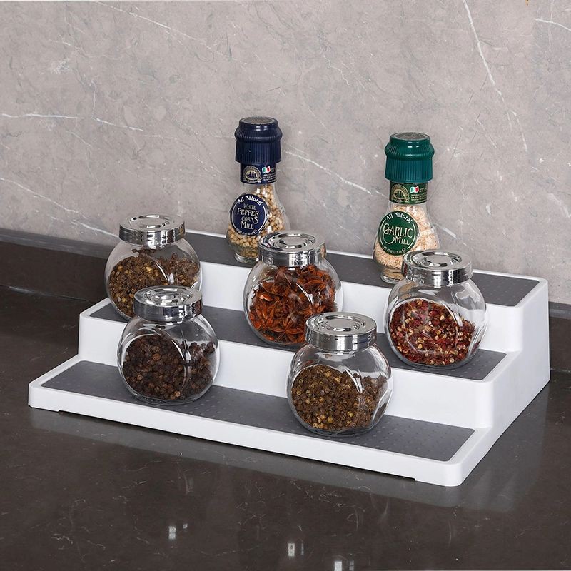 Waterproof non skid shelf kitchen Organizer pantry 3 tier spice rack